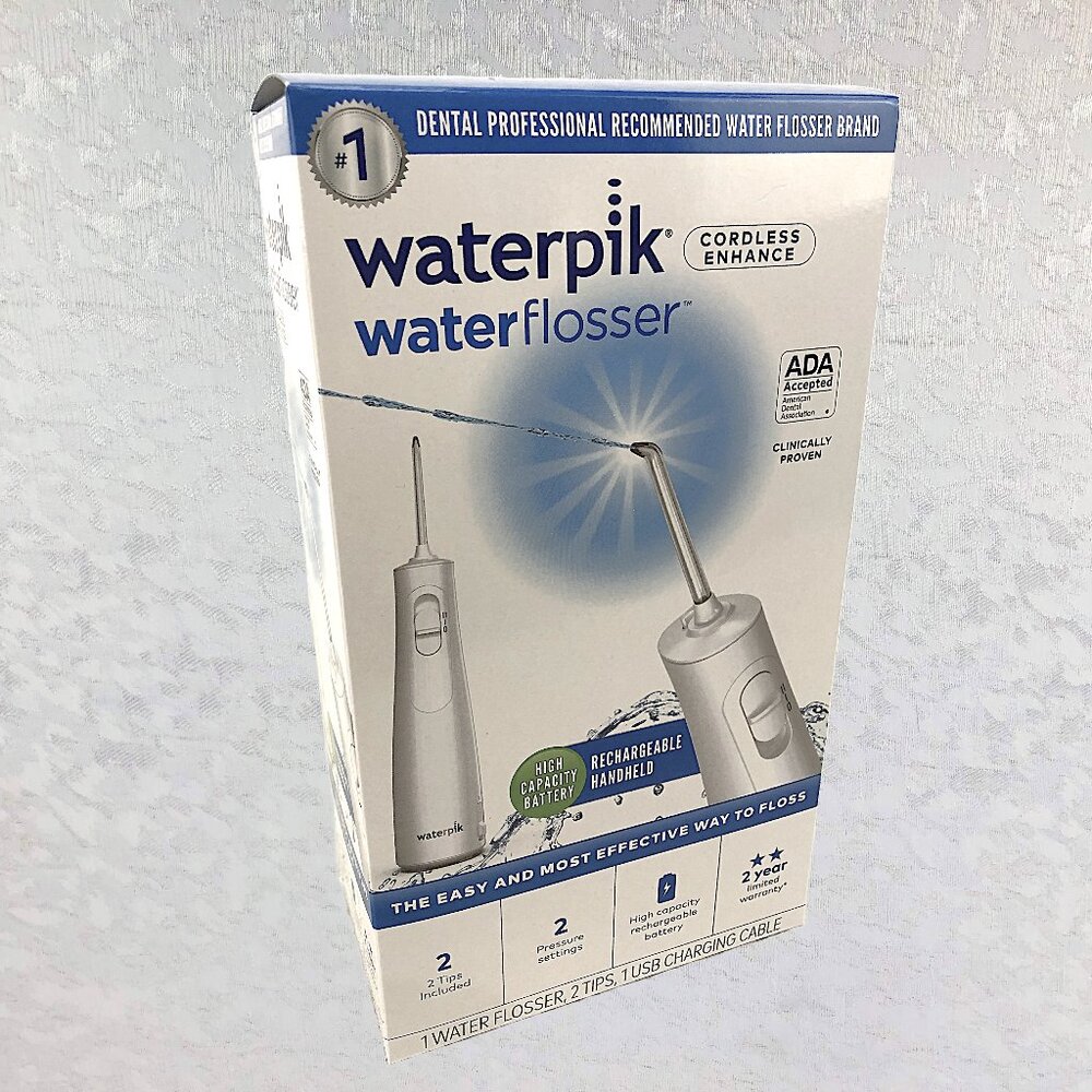 Waterpik waterflosser White Cordless Enhance Handheld Rechargeable High Capacity